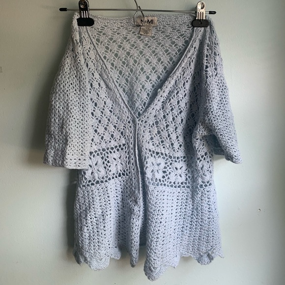 Set: blue crochet top and black Dakota jeans - Picture 4 of 4